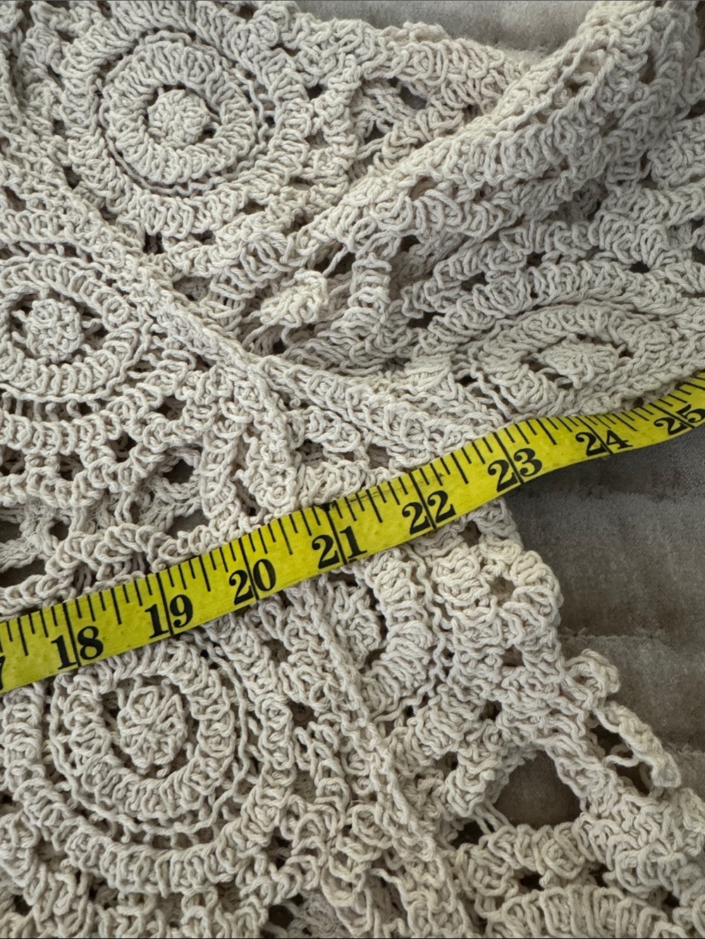 Openwork Crochet Button-Front Cardigan - Cream - Picture 6 of 8